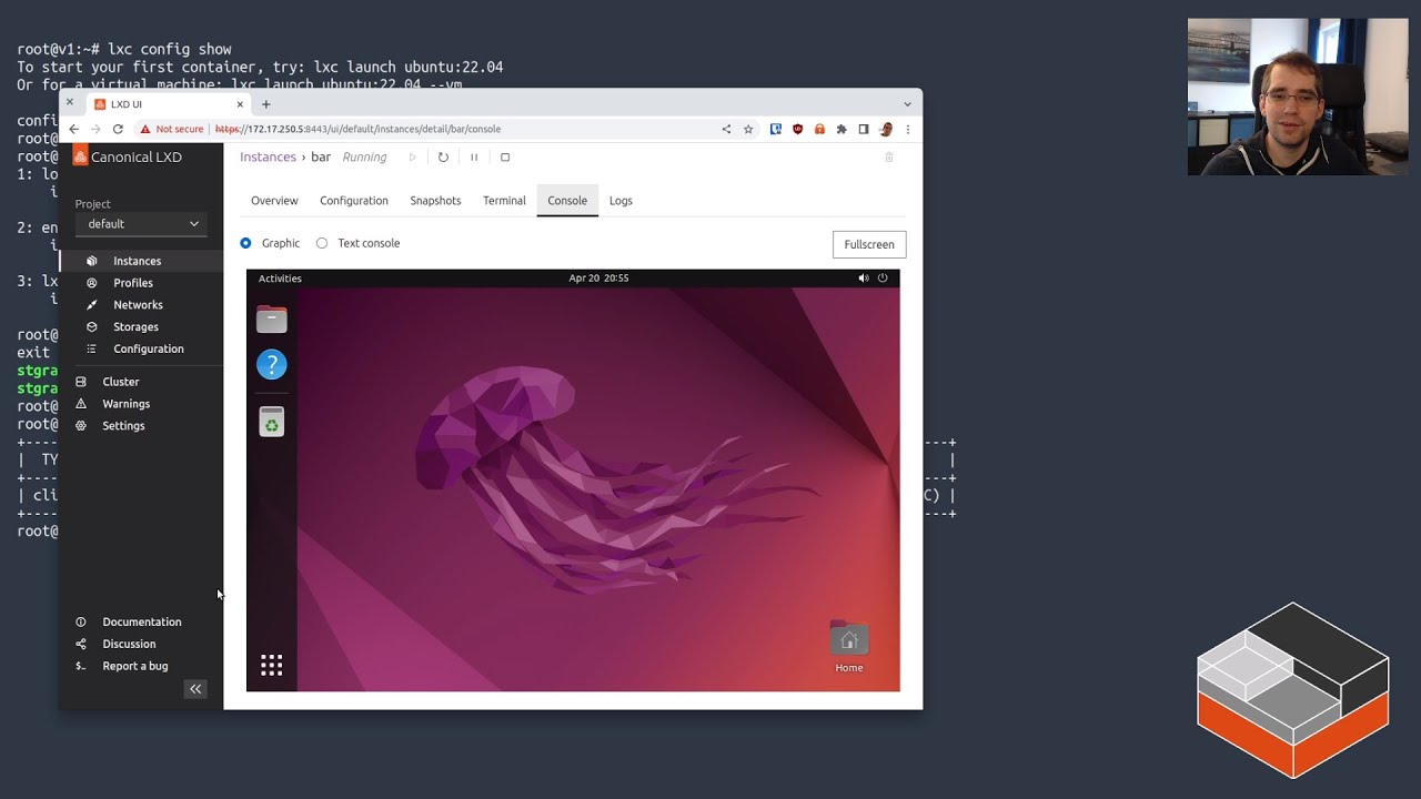 Early look at the LXD web UI