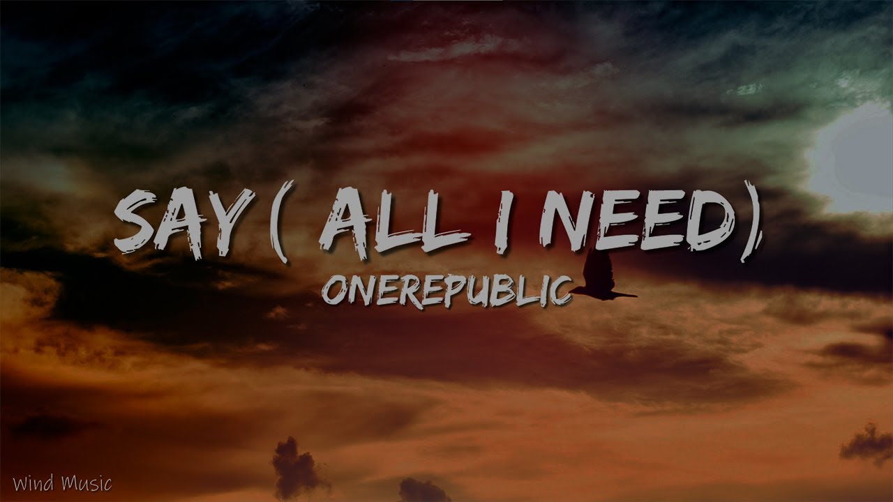 OneRepublic - Say (All I Need) (Lyrics)