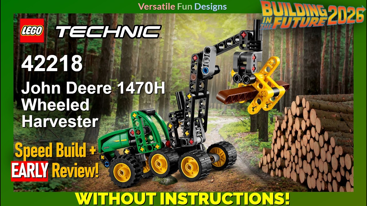 🪵НОВИНКА 2026 LEGO Technic Колёсный комбайн John Deere 1470H 42218. Сборка/ПЕРВЫЙ ОБЗОР. ИНСТРУКЦ...