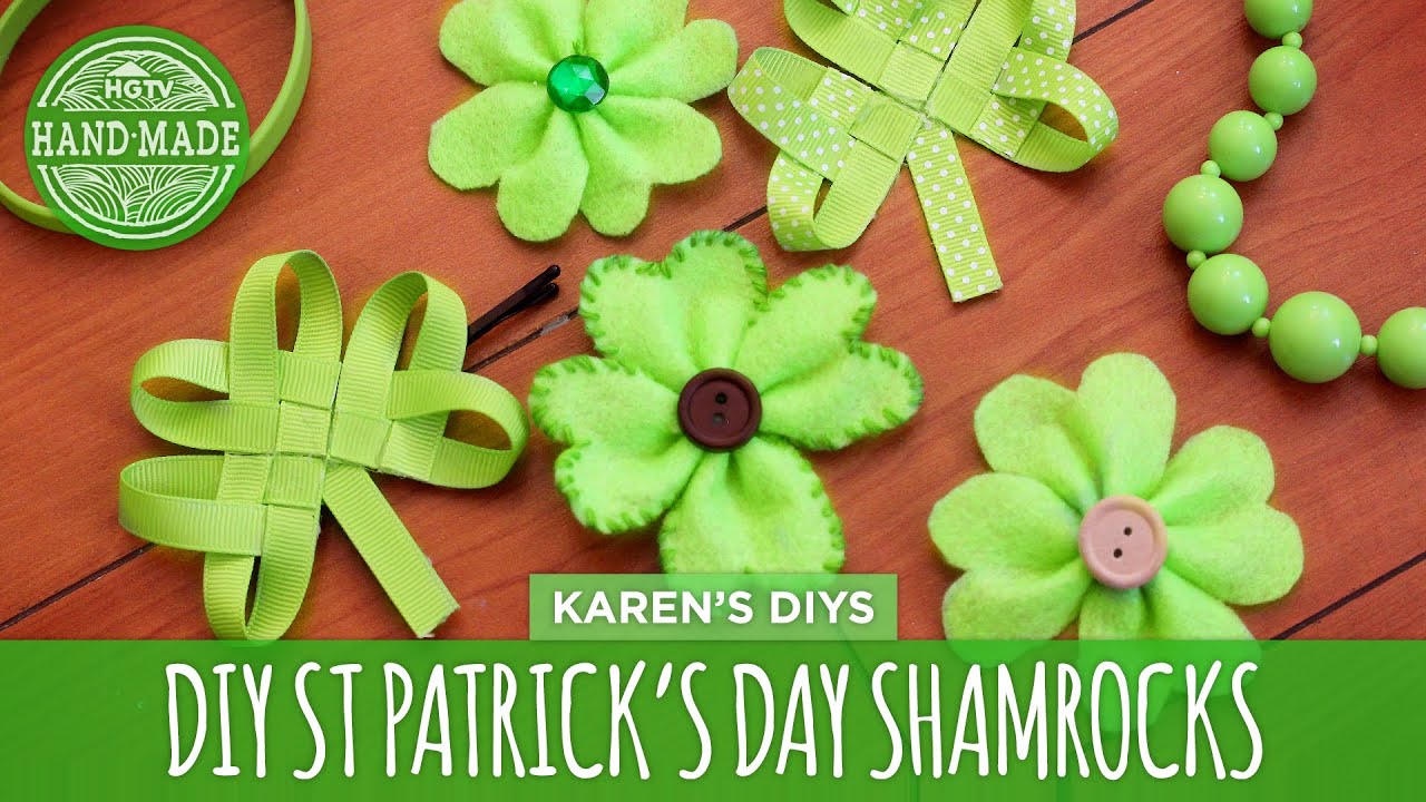 DIY Easy St. Patrick's Day Shamrocks | St Patrick's Day Crafts