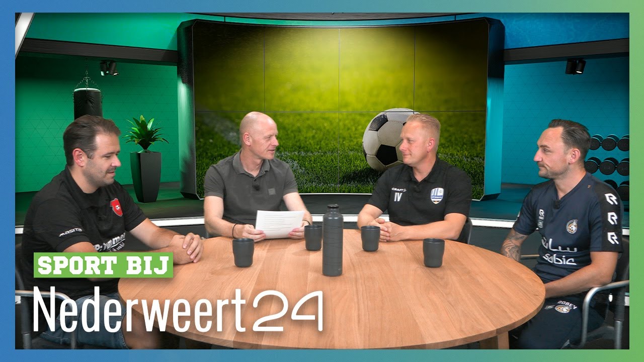 Voetbaltrainers Daan Knapen, Joeri Schroijen en Ivo Veltrop bij Sport bij Nederweert24