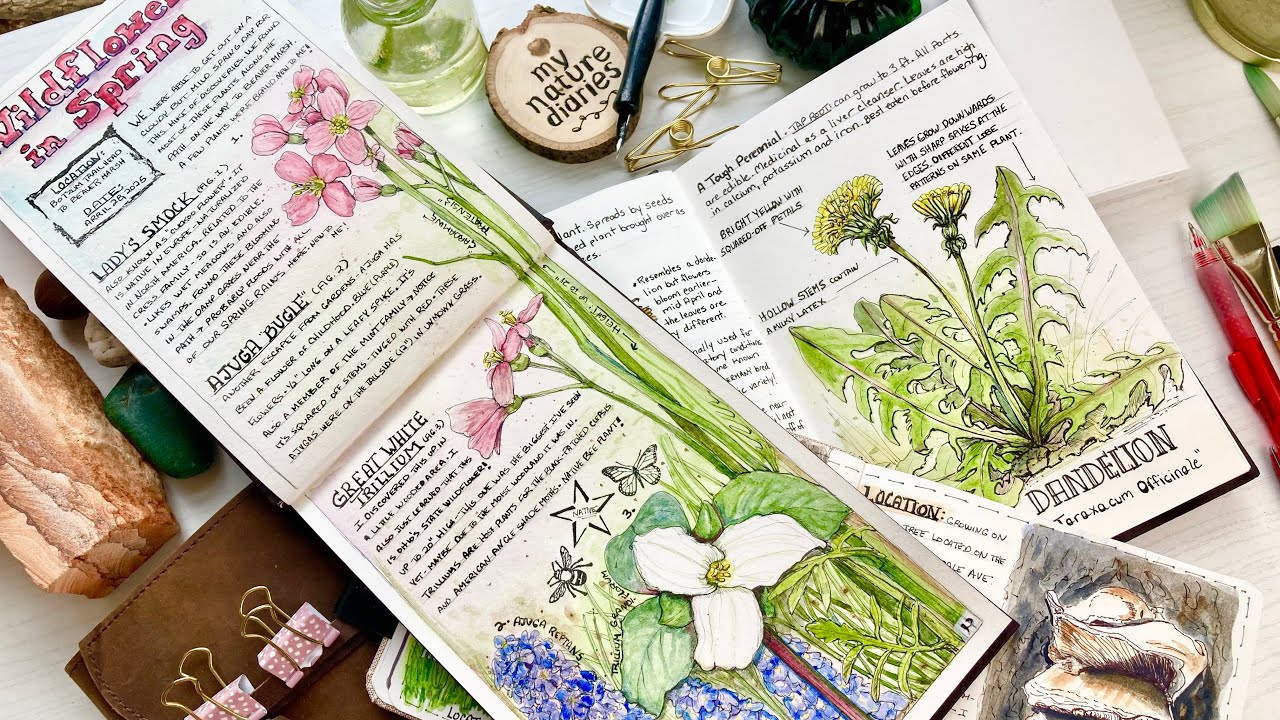 3 Easy & Beautiful Journal Ideas/Nature Journal