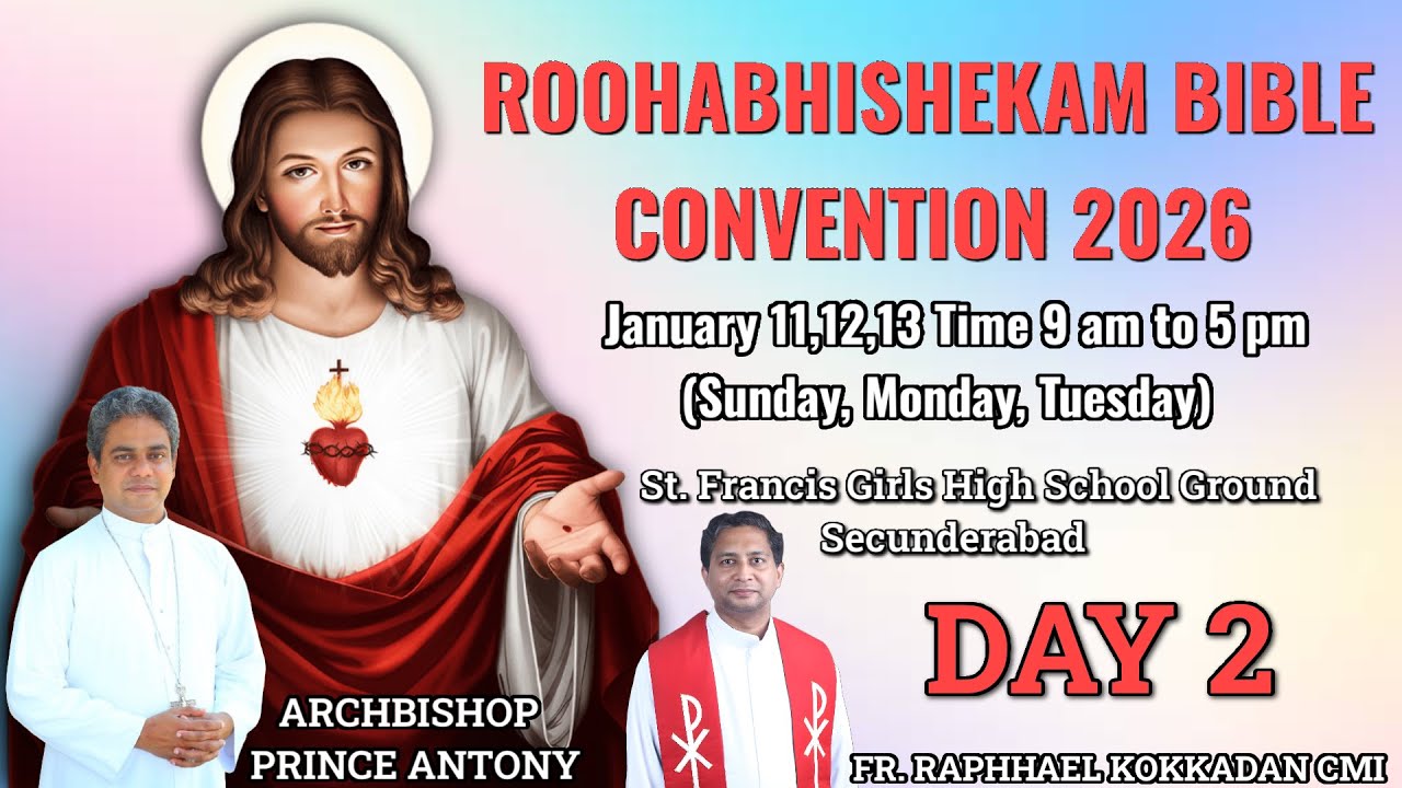 🔴LIVE..ROOHABHISHEKAM BIBLE CONVENTION 2026..DAY 02...12/01/2026