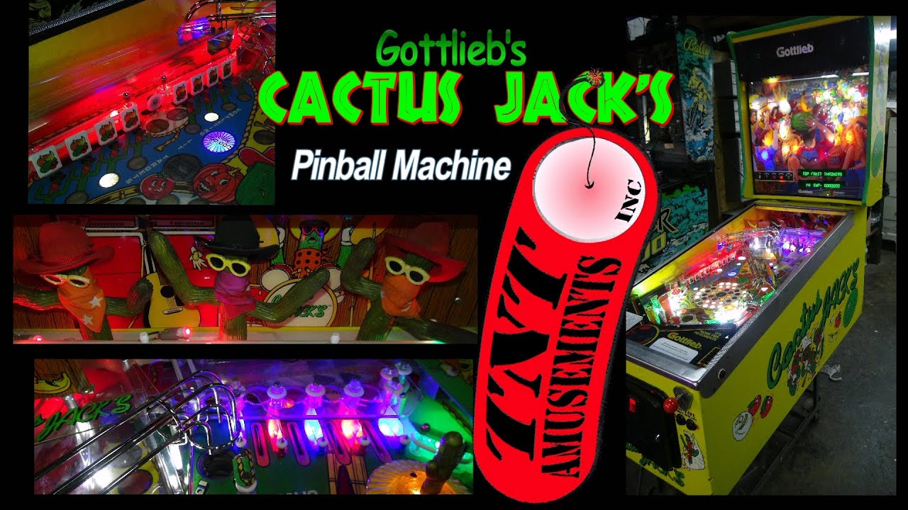 #1045 Gottlieb CACTUS JACK'S Pinball Machine with Dancing Cactus! TNT Amusements