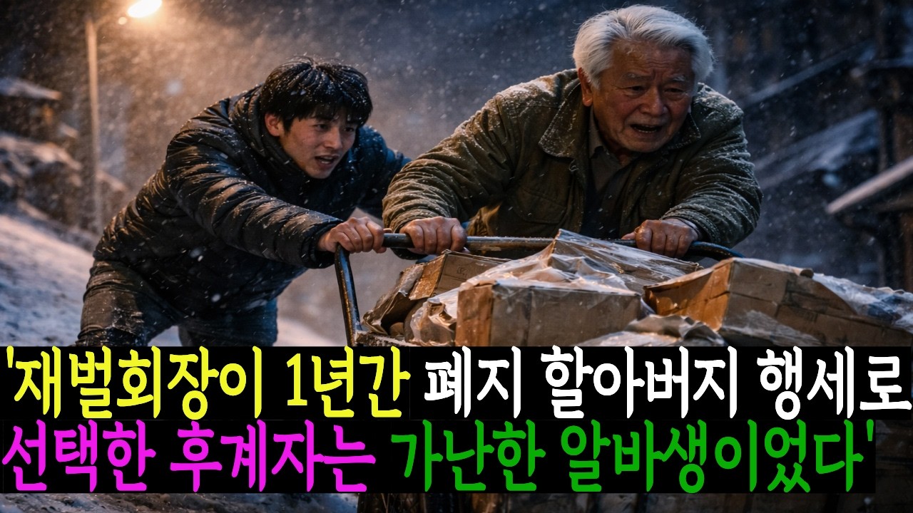 재벌회장이 1년간 폐지 할아버지 행세로 선택한 후계자는 가난한 알바생이었다