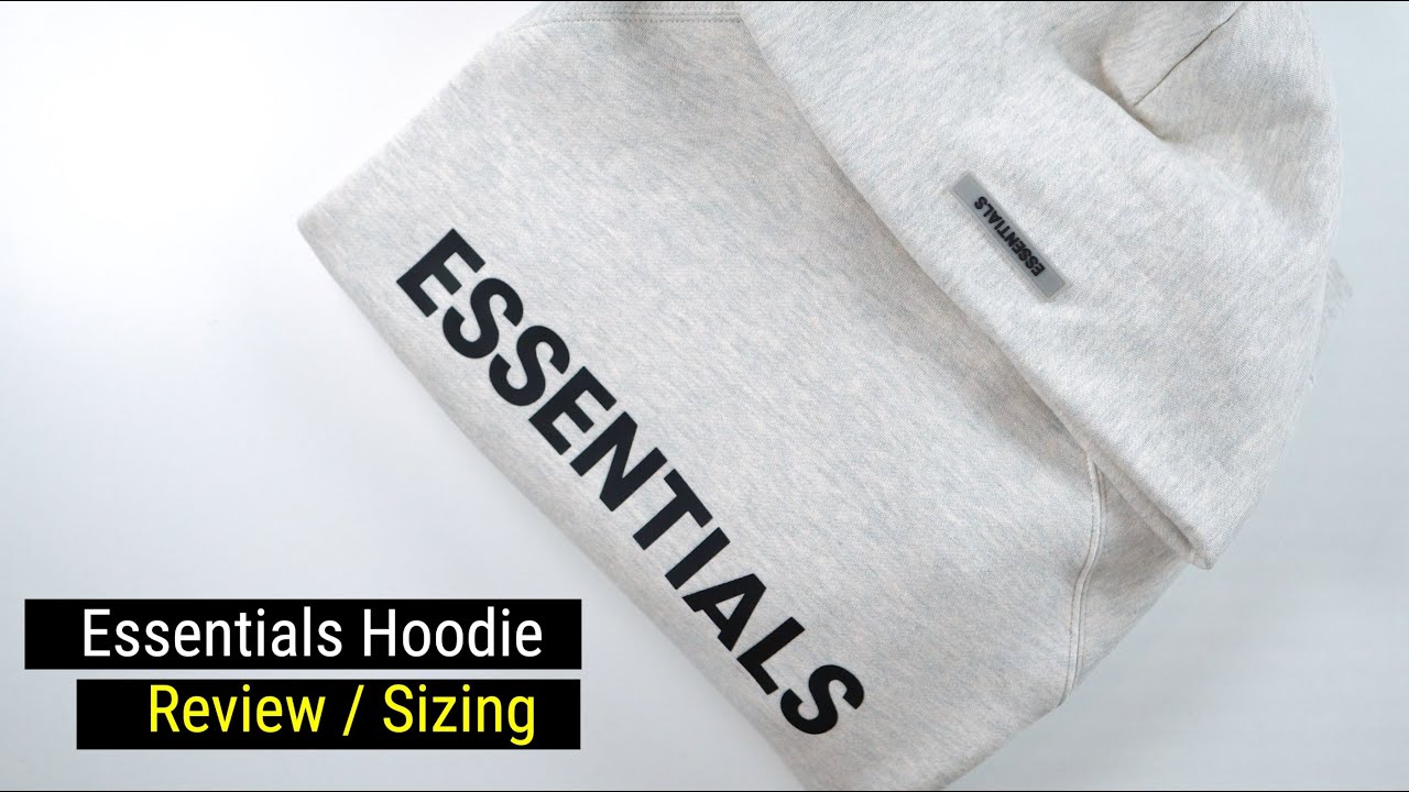 Обзор и размеры толстовки Fear Of God Essentials (цвет овсянки)