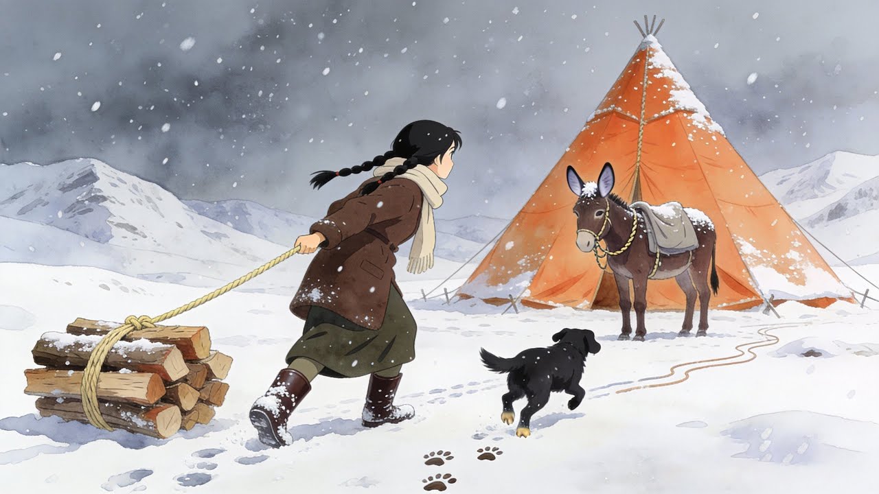 Quiet Winter Camping in Heavy Snow | Ghibli-Inspired Snowfall Camping Story