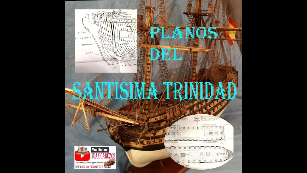 Planos del Santisima Trinidad.(A.C.d.Modelismo Naval Castilla una Ventana al Mar.)