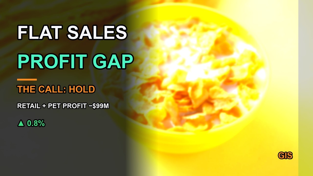 GIS Stock: Flat Sales Hide a $99M Profit Gap &mdash; Q1 FY2027