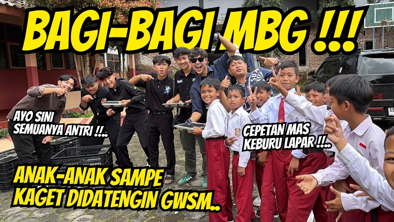 GWSM BAGI-BAGI MBG KE SEKOLAH !! Ekspresi mereka bikin kita bahagia banget
