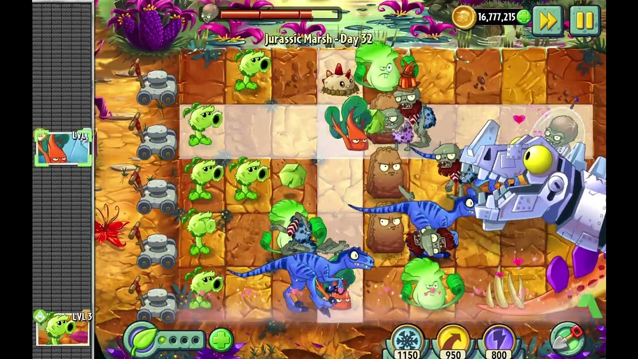 PLANTS VS ZOMBIES 2 | JURASSIC MARSH | DAY 32