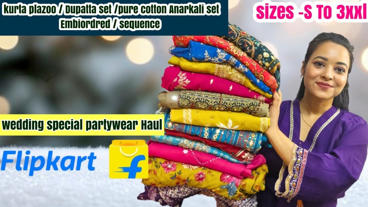 || Designer partywear kurta Dupatta ser haul / plazoo set /Anarkali || wedding special collection ||