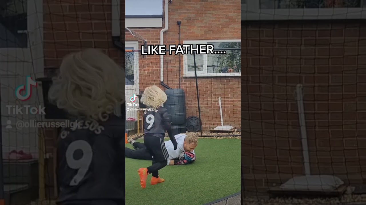 Like father, Like son! Chip off the old block 💪 #goalkeeper #yesollie #likefatherlikeson