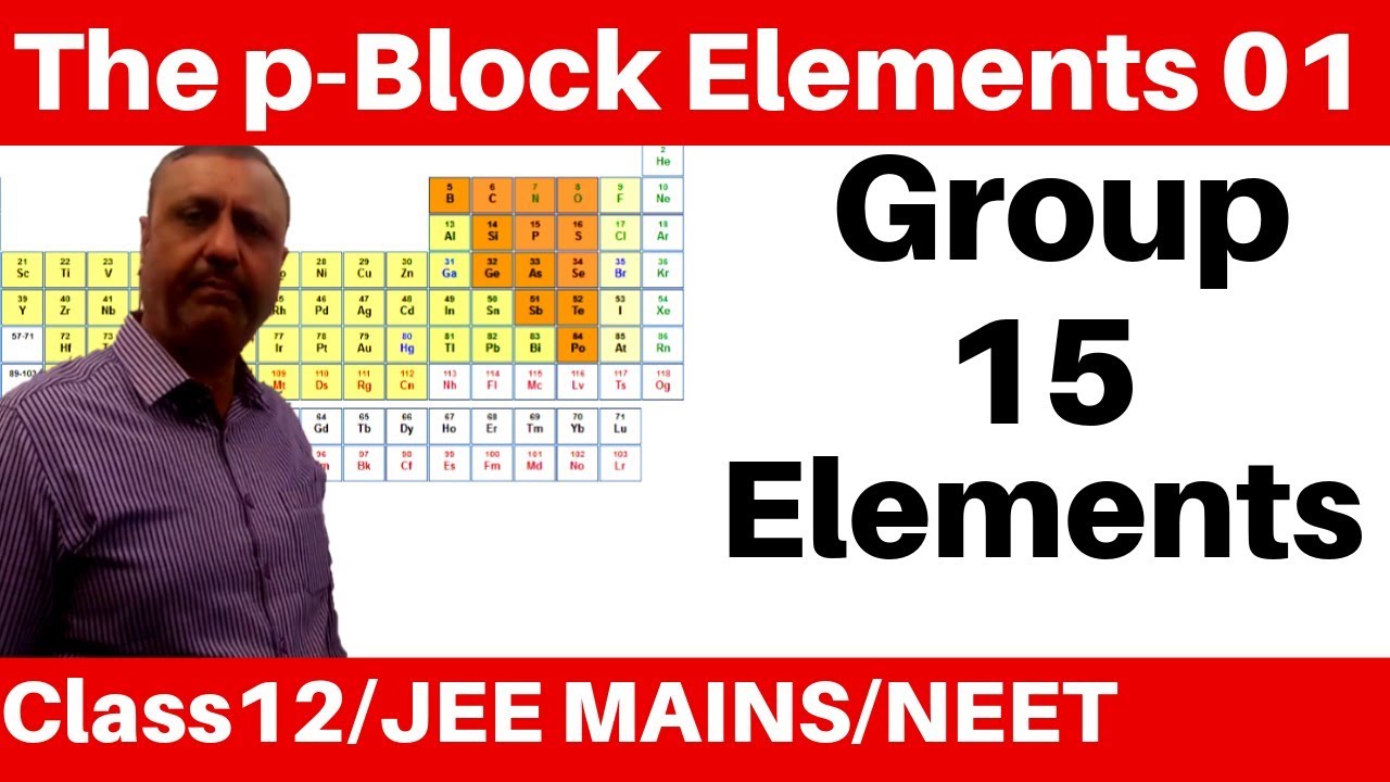 Class 12 chap 6 II The p-Block Elements 01 : Group 15 Elements : Introduction