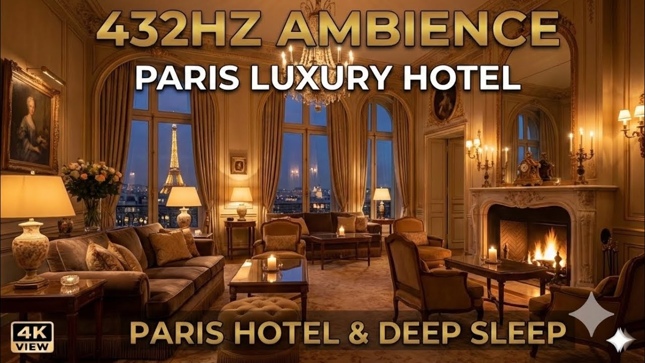 432Hz Paris Luxury Hotel Ambience 🥂 German Schlager | Deep Sleep & Wealth Manifestation [4K] 