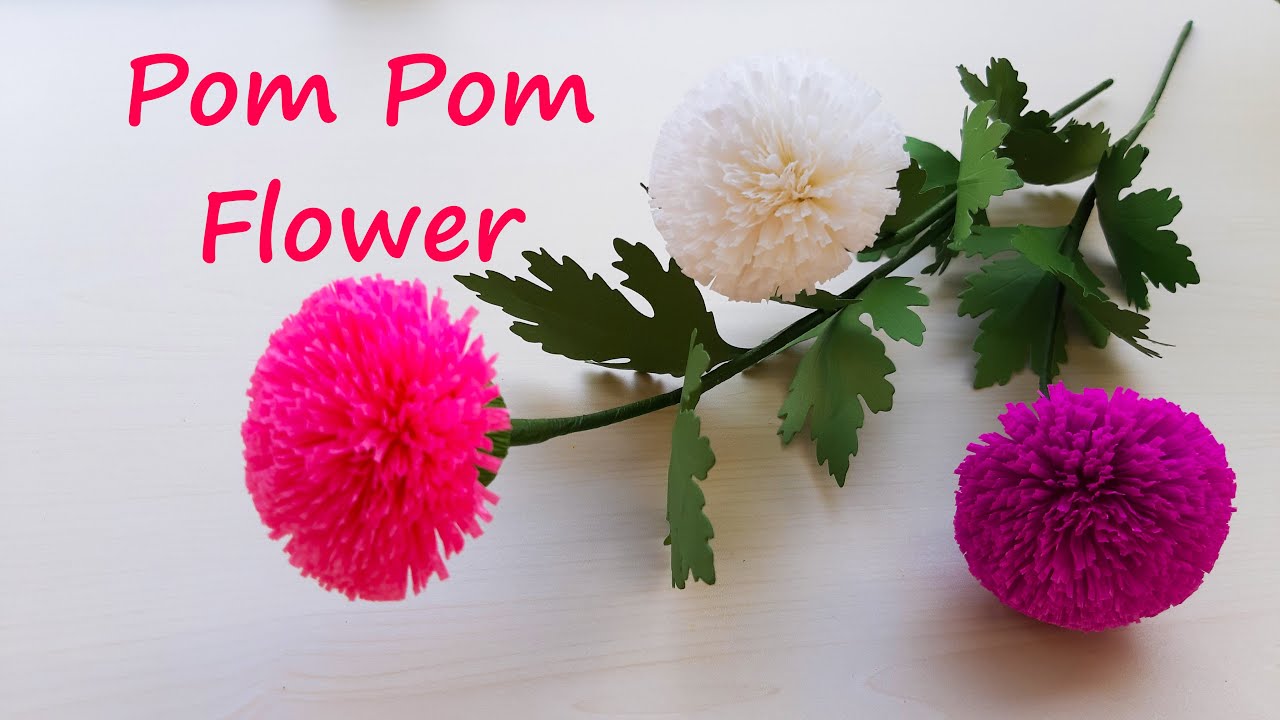 Hướng dẫn làm hoa Cúc Ping Pong bằng giấy nhún | Góc nhỏ Handmade