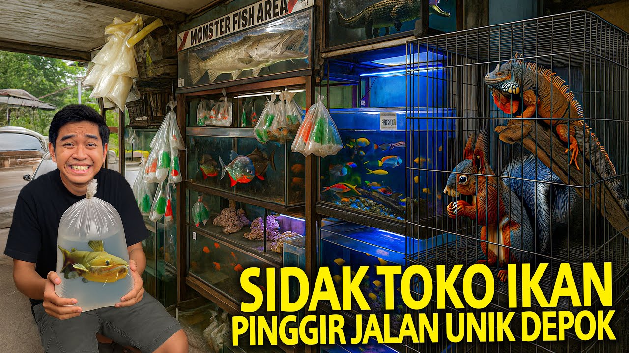 SIDAK TOKO IKAN PALING UNIK DIPINGGIR JALAN DEPOK! BANYAK IKAN SULTAN DIJUAL! SAWANGAN AQUARIUM!
