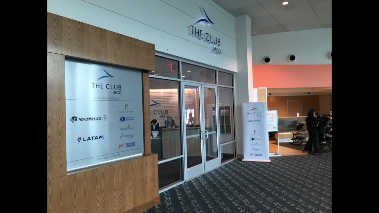 The Club MCO Airport Lounge inside Orlando International Airport