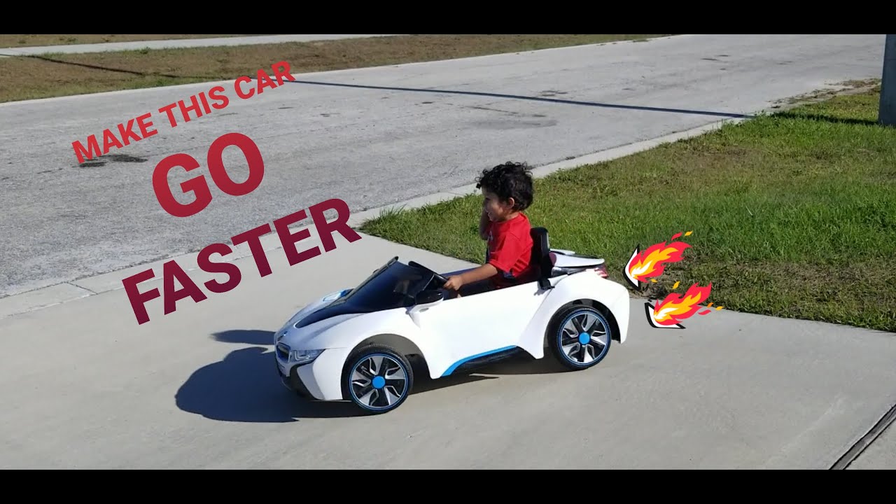 Como hacer carro de 6v a 12v mas rapido. How to make 6V Power Wheels Faster
