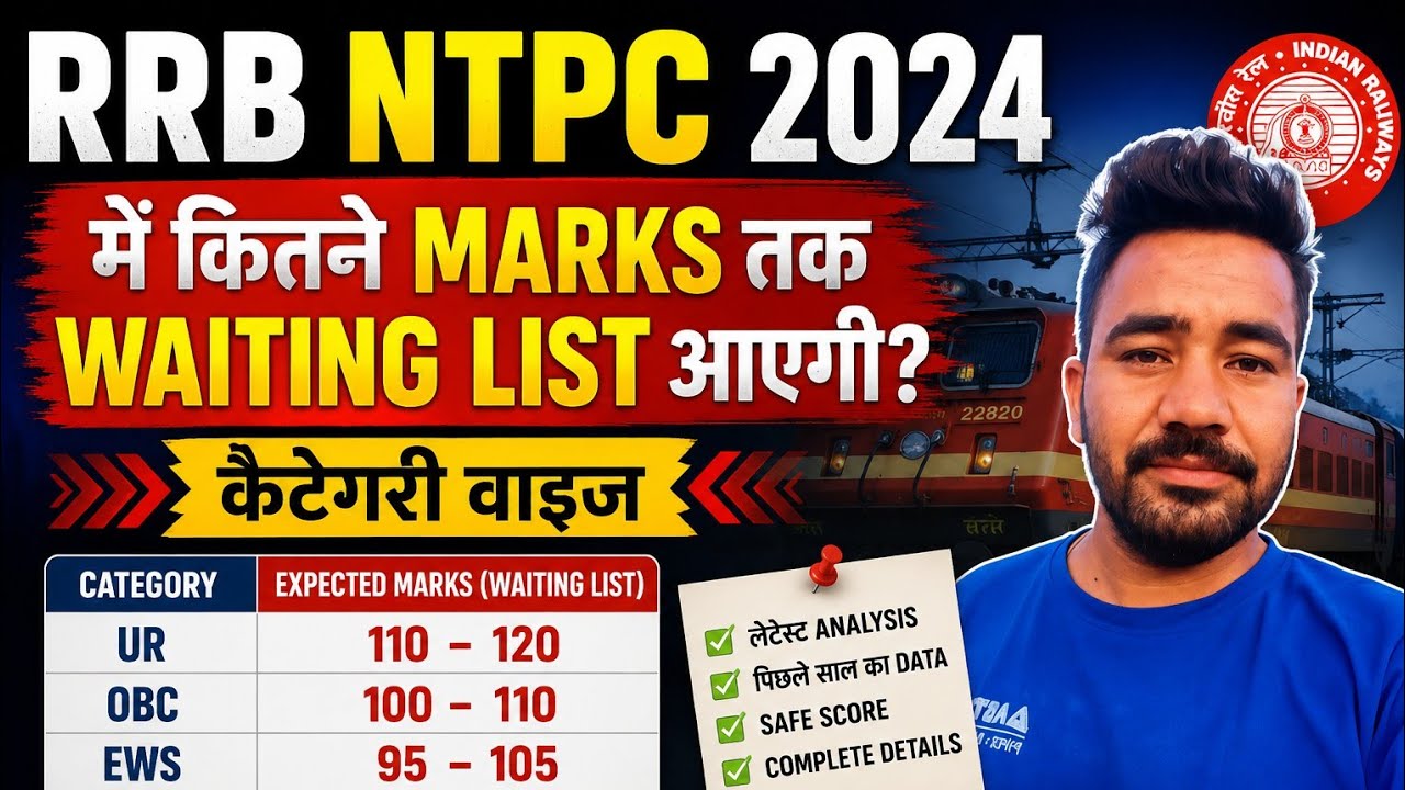 RRB NTPC 2024: How many marks will the waiting list go down by, category-wise?