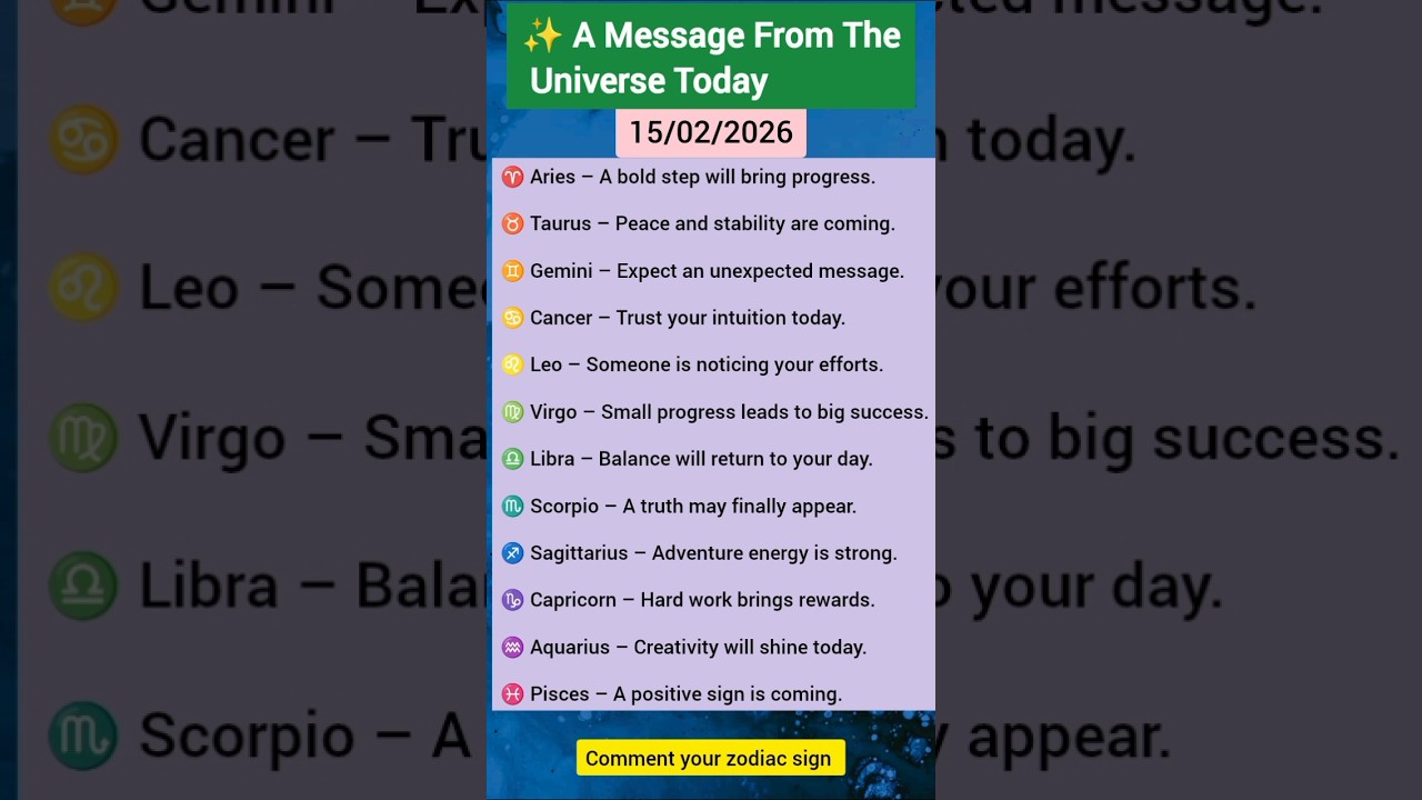 🔮 A Message From The Universe Today | Zodiac Signs Horoscope | Daily Astrology#astrology #horoscope