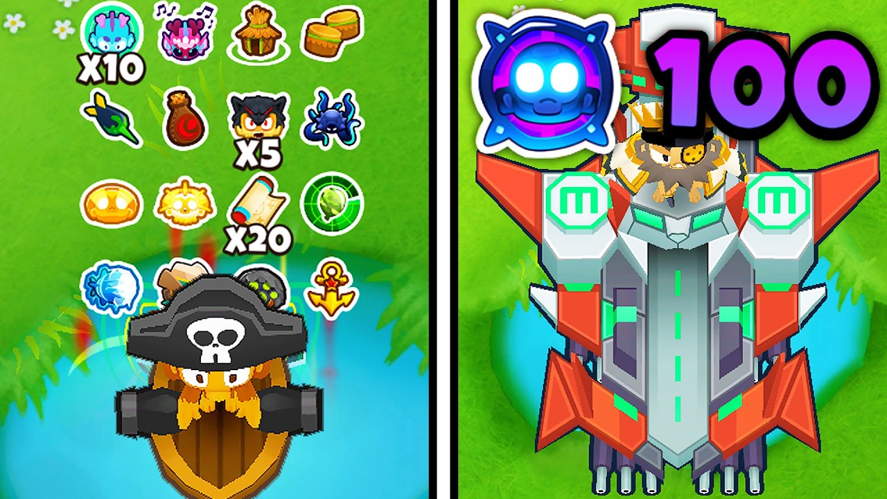 Czy Małpka Pirat 0-0-0 jest silniejsza niż PARAGON NA 100 LVL? - Bloons TD 6