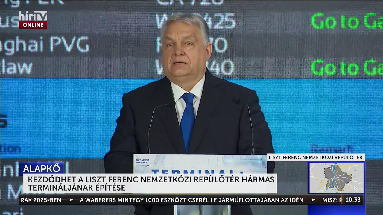 Orbán Viktor beszéde a Liszt Ferenc Nemzetközi Repülőtérről - Élő közvetítés - HírTV