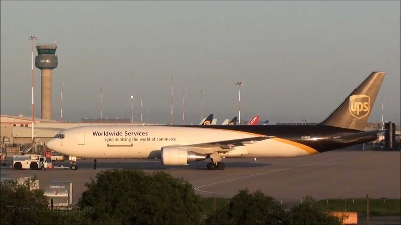 UPS 767-300 Taxi & Takeoff @ East Midlands