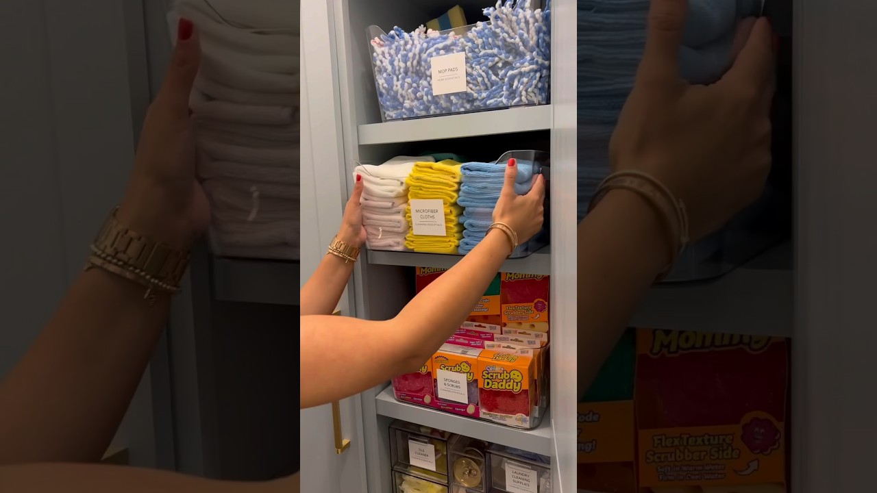 Color coordinated microfiber towels!! #clean #trending #laundry #viral #microfiber