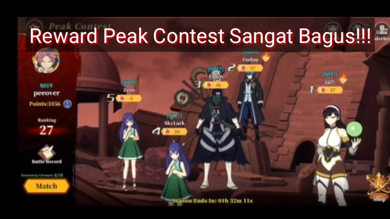 Peak Contest Kejar Top 30!!!! - Fairy Tail Fierce Fight