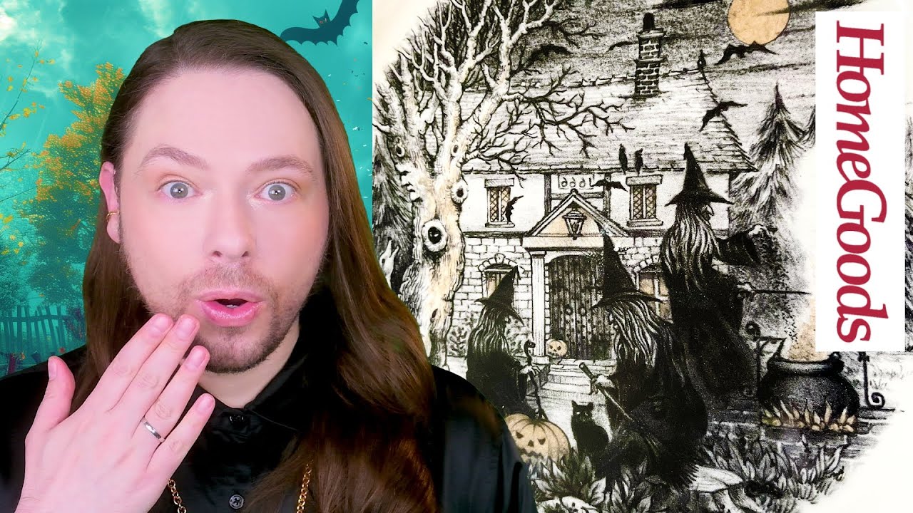 First Halloween Haul 2024 - HomeGoods Goth Witch & Ghost Royal Stafford Coven Homeware & Bat Blanket