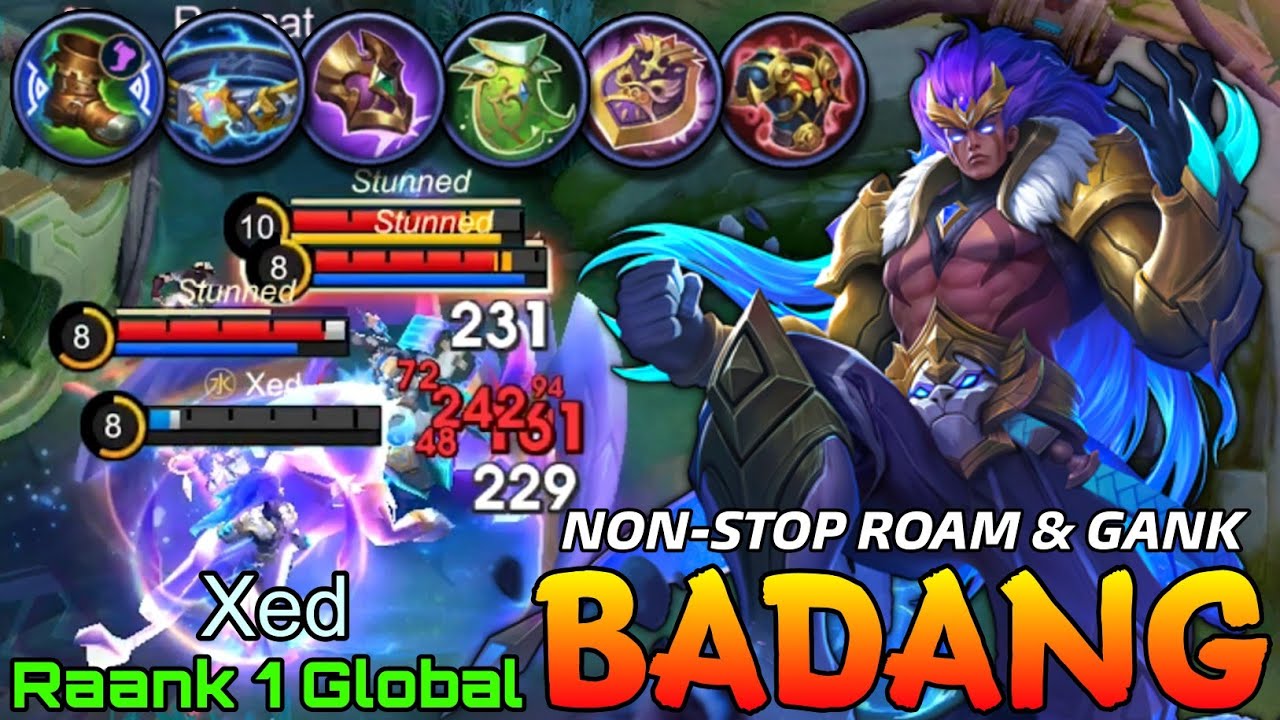 Полная сборка танка Roamer Badang — Лучший глобальный Badang от Xed — Mobile Legends