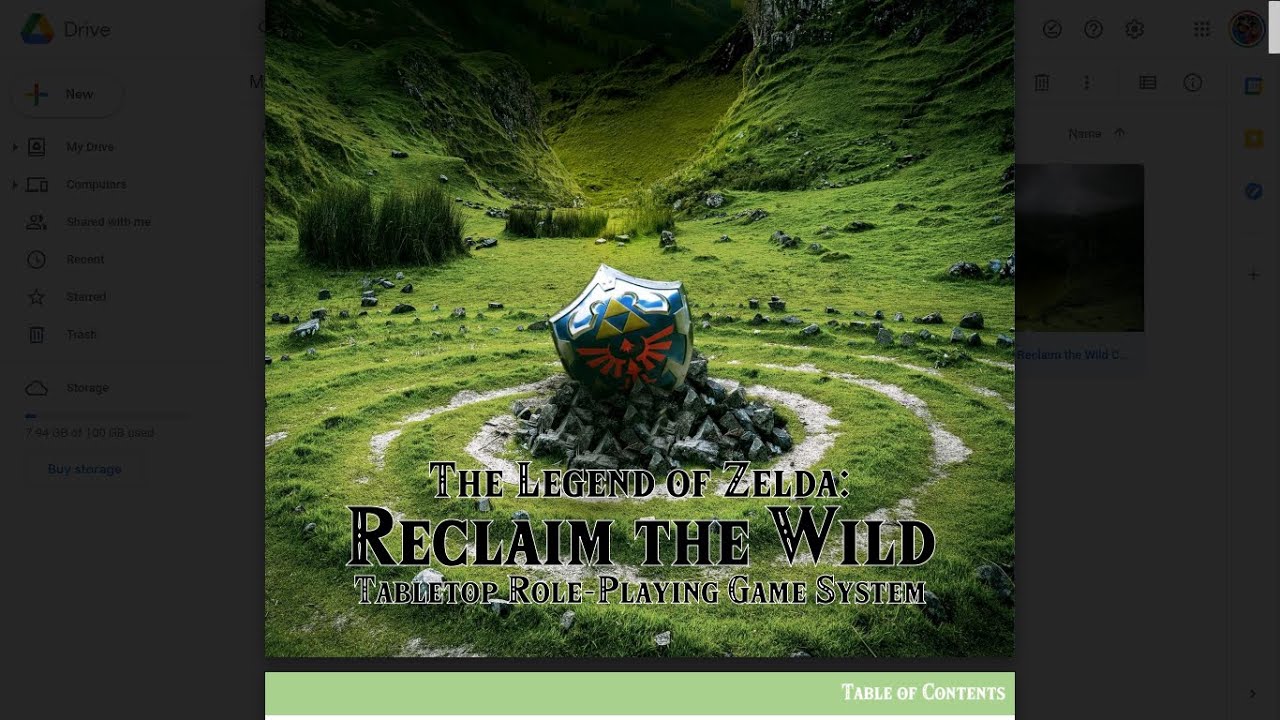 Legend of Zelda Reclaim the Wild Tabletop RPG