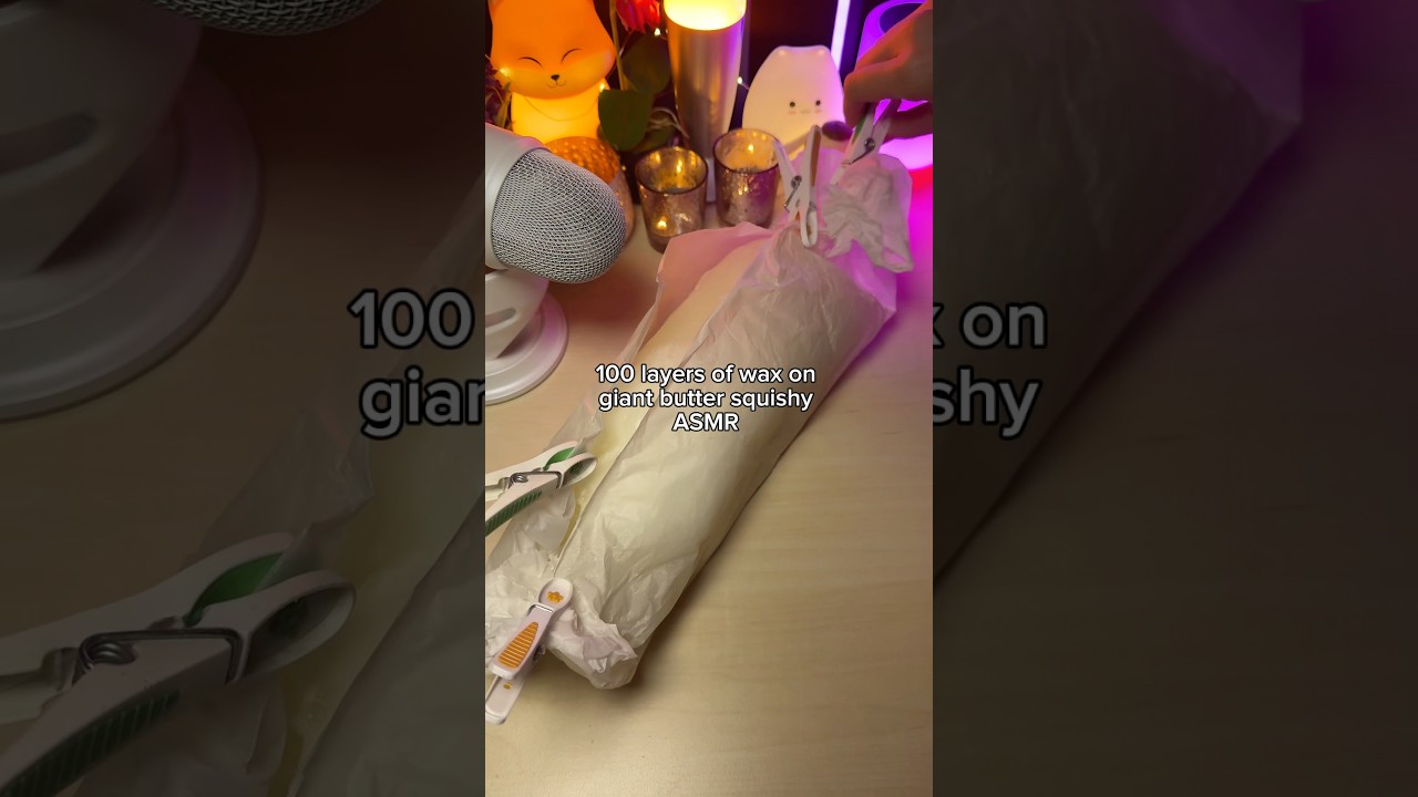 100 layers of wax on giants butter squishy🧈 #asmr #squishy