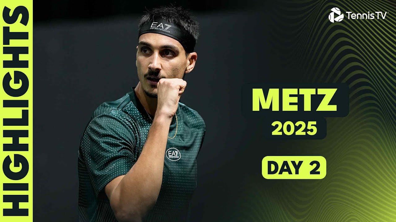 Sonego Faces Choinski; Berrettini, Norrie, & Mpetshi Perricard Feature | Metz 2025 Day 2 Highlights
