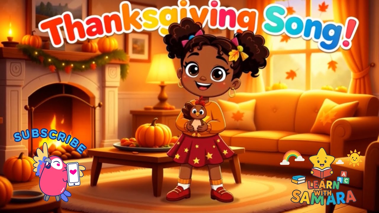 Thanksgiving Song for Kids 🧡🦃 | Sing Along with Samara | Holiday Nursery Rhyme| fun & catchy song