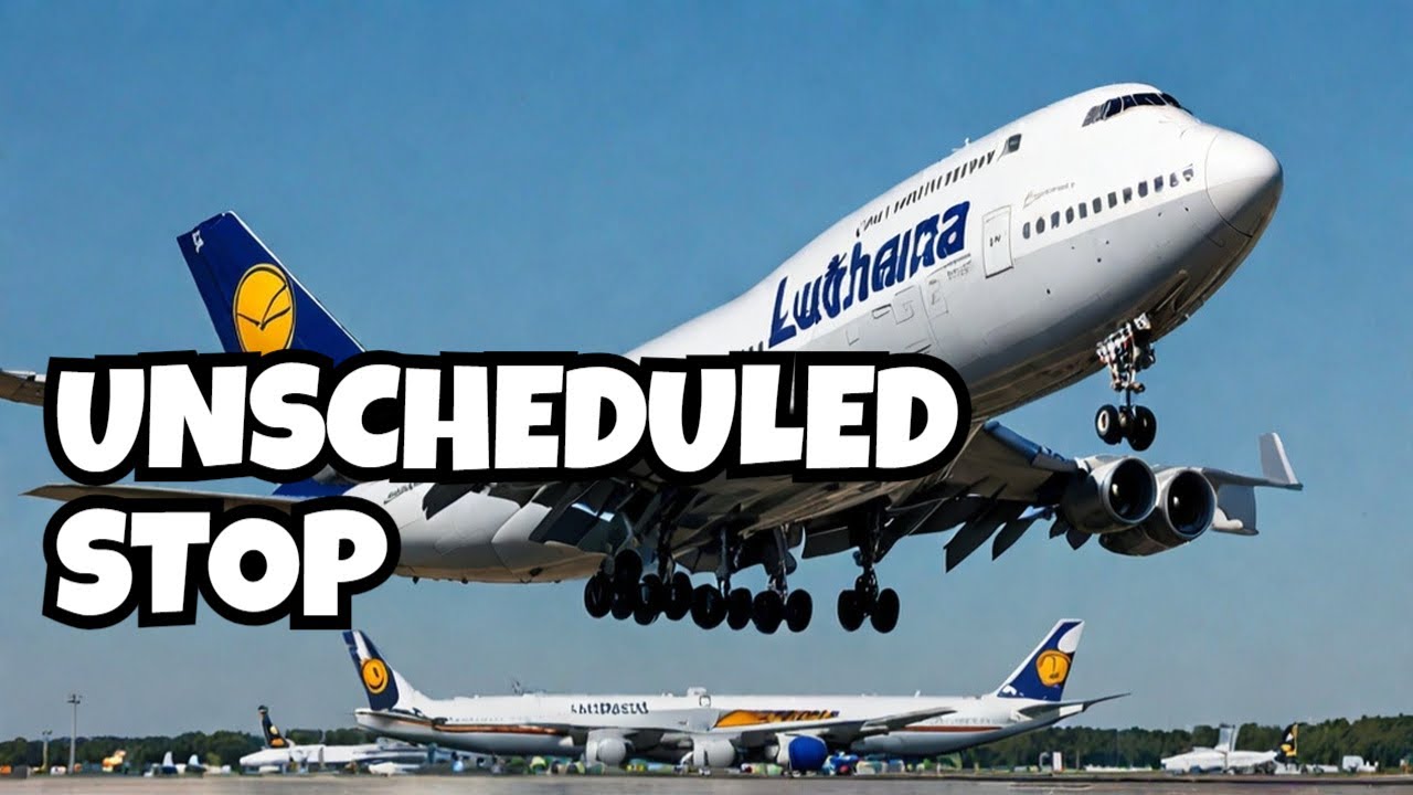 EMERGENCY LANDING: Lufthansa 747 at Boston Airport