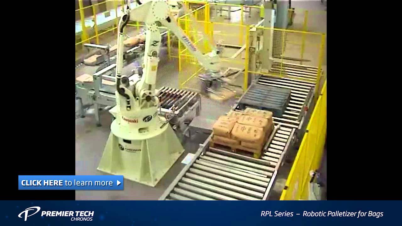 Robotic Bag Palletizer, up to 1800 bags per hour (RPL-1200 Series)