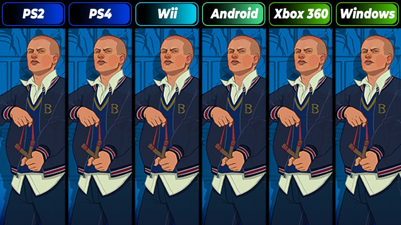 Bully | PS2 - PS4 - Wii - Xbox 360 - PC - Android | Graphics Comparison