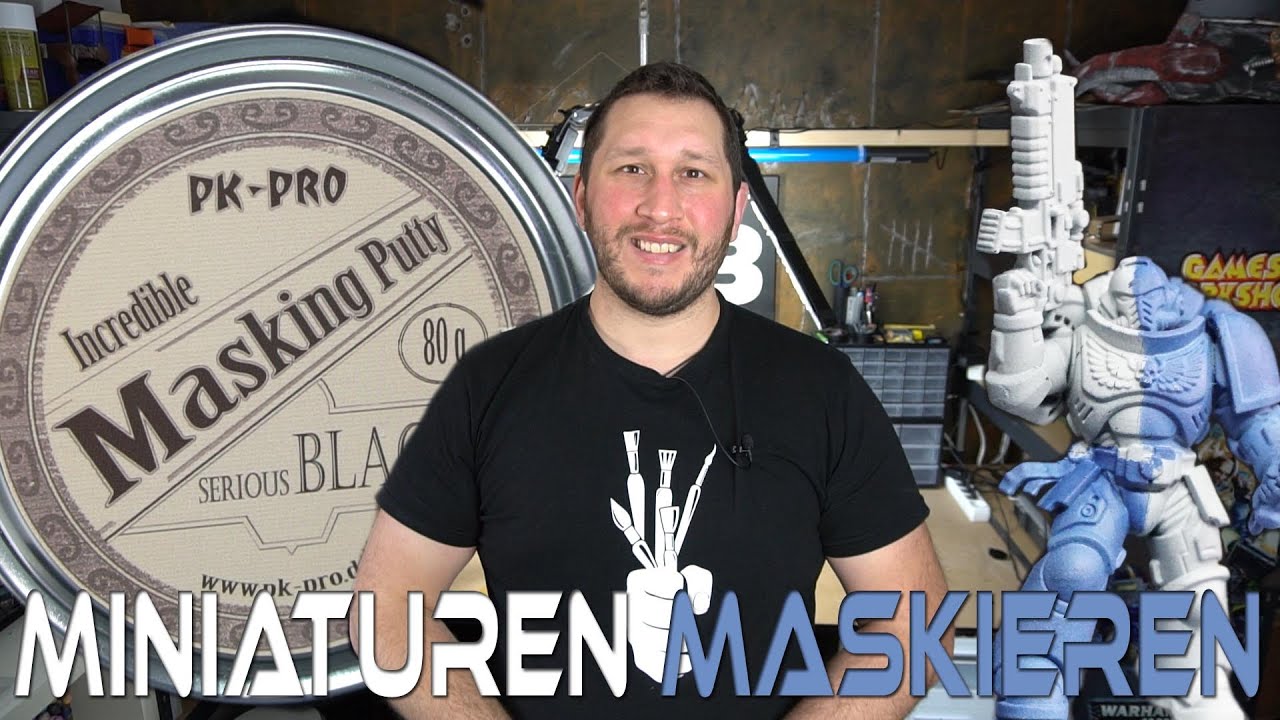 Maskieren mit Masking Putty  von PK PRO - maskieren fürs Airbrushen  Tutorial - Tab Table and beyond