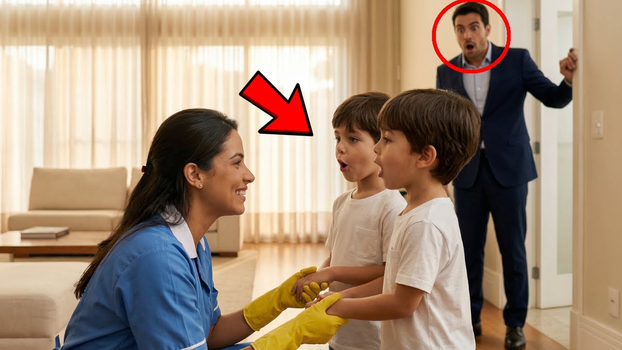 GÊMEOS DO EMPRESÁRIO NÃO FALAVAM... ATÉ QUE A FAXINEIRA FEZ ALGO QUE MUDOU TUDO