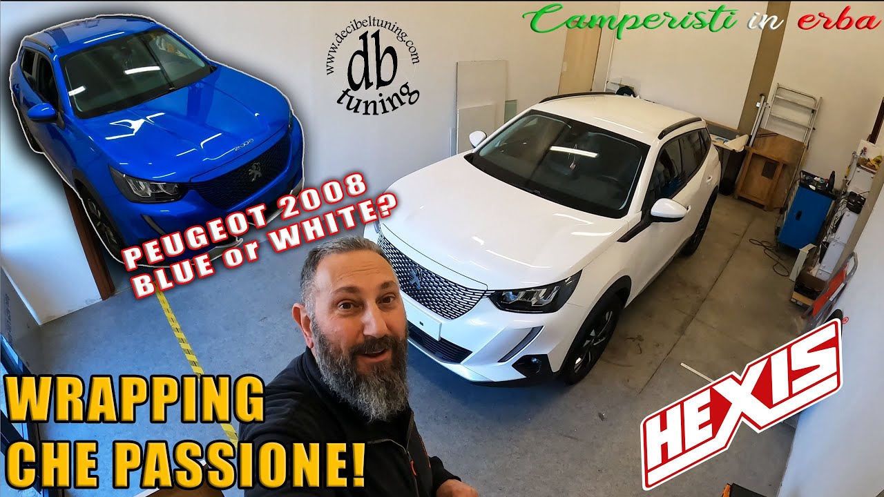 LAVORI passione e tanta pazienza! wrapping completo PEUGEOT e2008 HEXIS Pearl white gloss