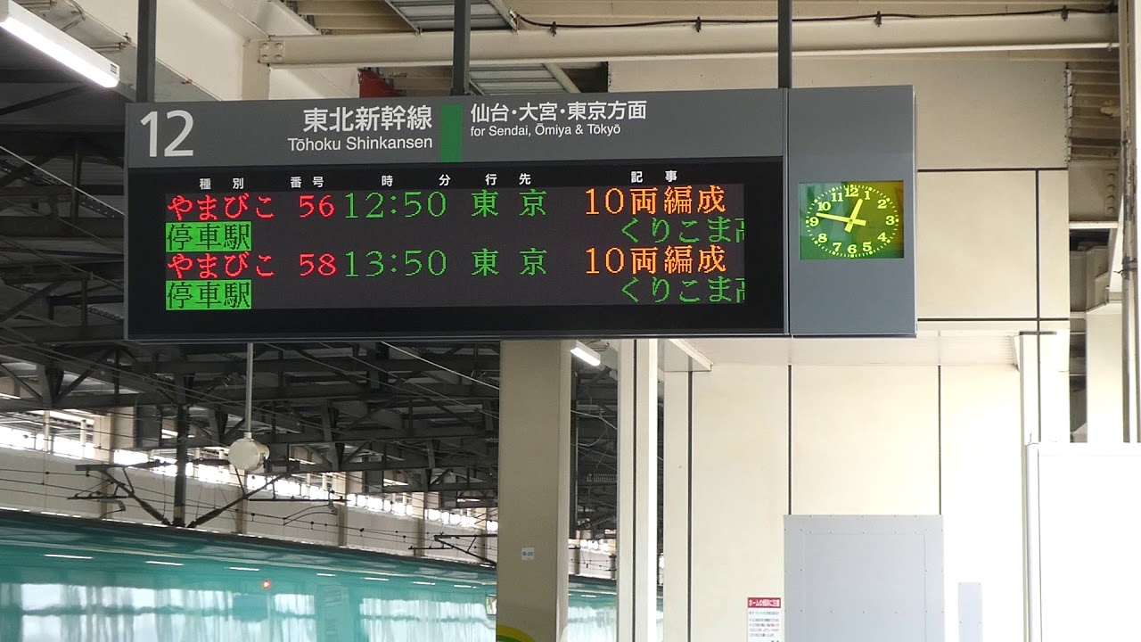 一ノ関駅　HOYA型接近放送　やまびこ56号東京行き　2021/02/01