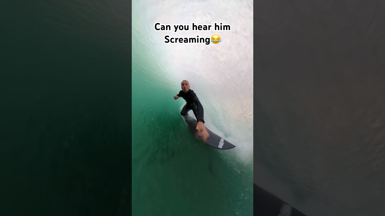I&rsquo;m not always the one screaming 😂 #pov #surf #surfing  #povsurf #waves #insta360  @insta360