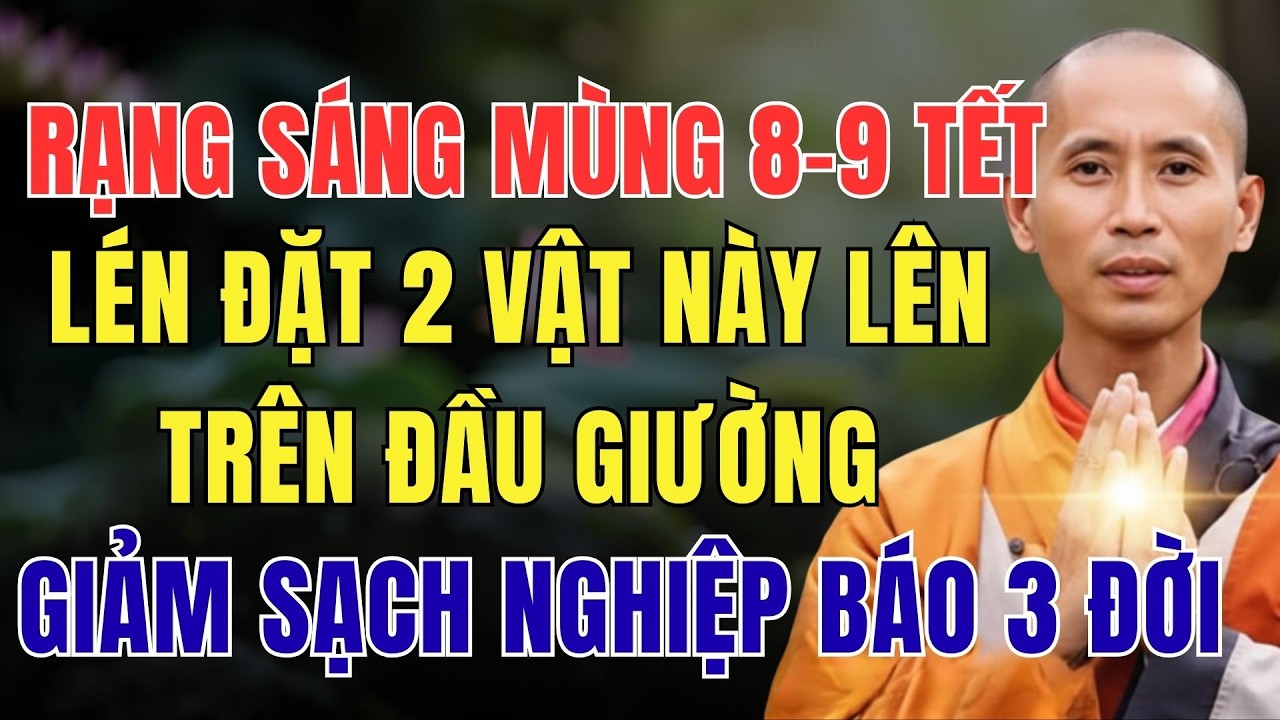 RẠNG SÁNG MÙNG 8 – 9 TẾT, LÉN ĐẶT 2 VẬT NÀY LÊN TRÊN ĐẦU GIƯỜNG, GIẢM SẠCH NGHIỆP BÁO 3 ĐỜI
