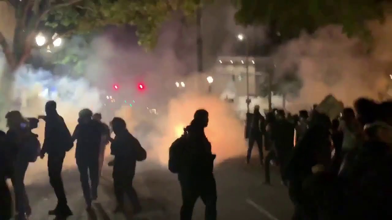 Compilation of Antifa Protest in Portland, Oregon on July 17th night until wee hours of July 18th