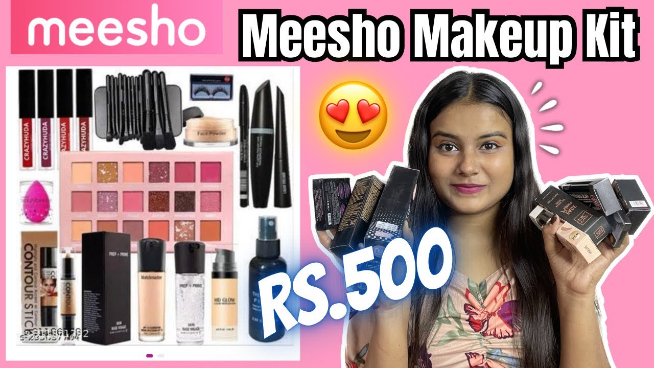 MEESHO *Huge* Makeup Kit in just ₹500/- 😍| Meesho Full Makeup Kit *Honest Review* | Aishwarya Gupta