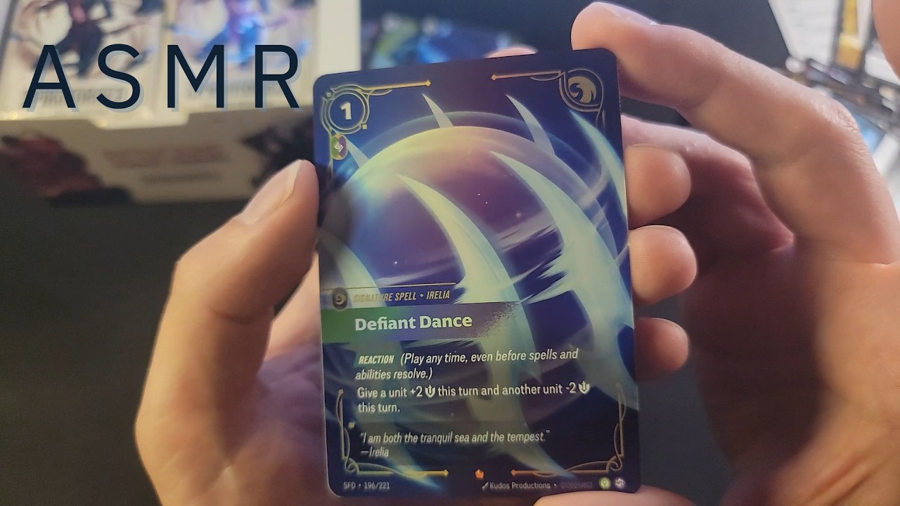 ASMR - Spiritforged Box Opening 🌙 | Riftbound TCG | Whispering + Pack Sounds. Part 1