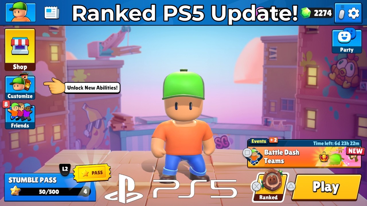 Stumble Guys Ranked PS5 Console Gameplay + New Season Update!