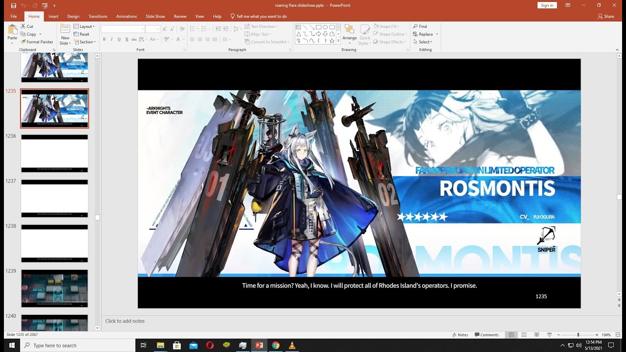 [Arknights] Chapter 8 - Roaring Flare PV but it's a Powerpoint Slideshow